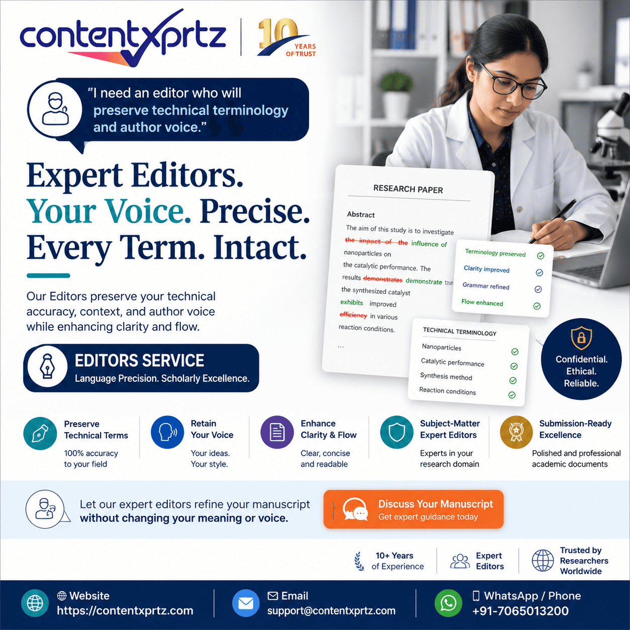 Academic materials for research and writing with Contentxprtz guidance