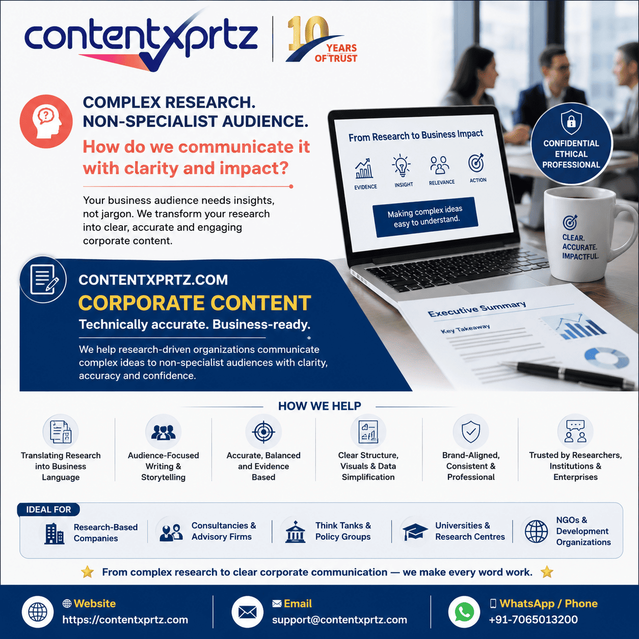 Scientific papers writing and editing guidance from Contentxprtz