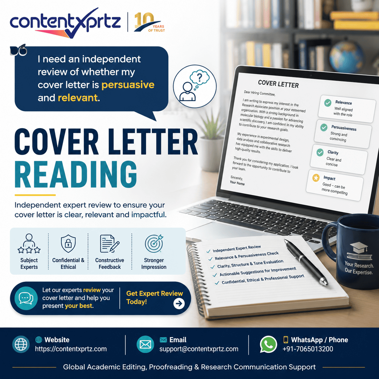 Quantitative research guidance and academic editing support from Contentxprtz