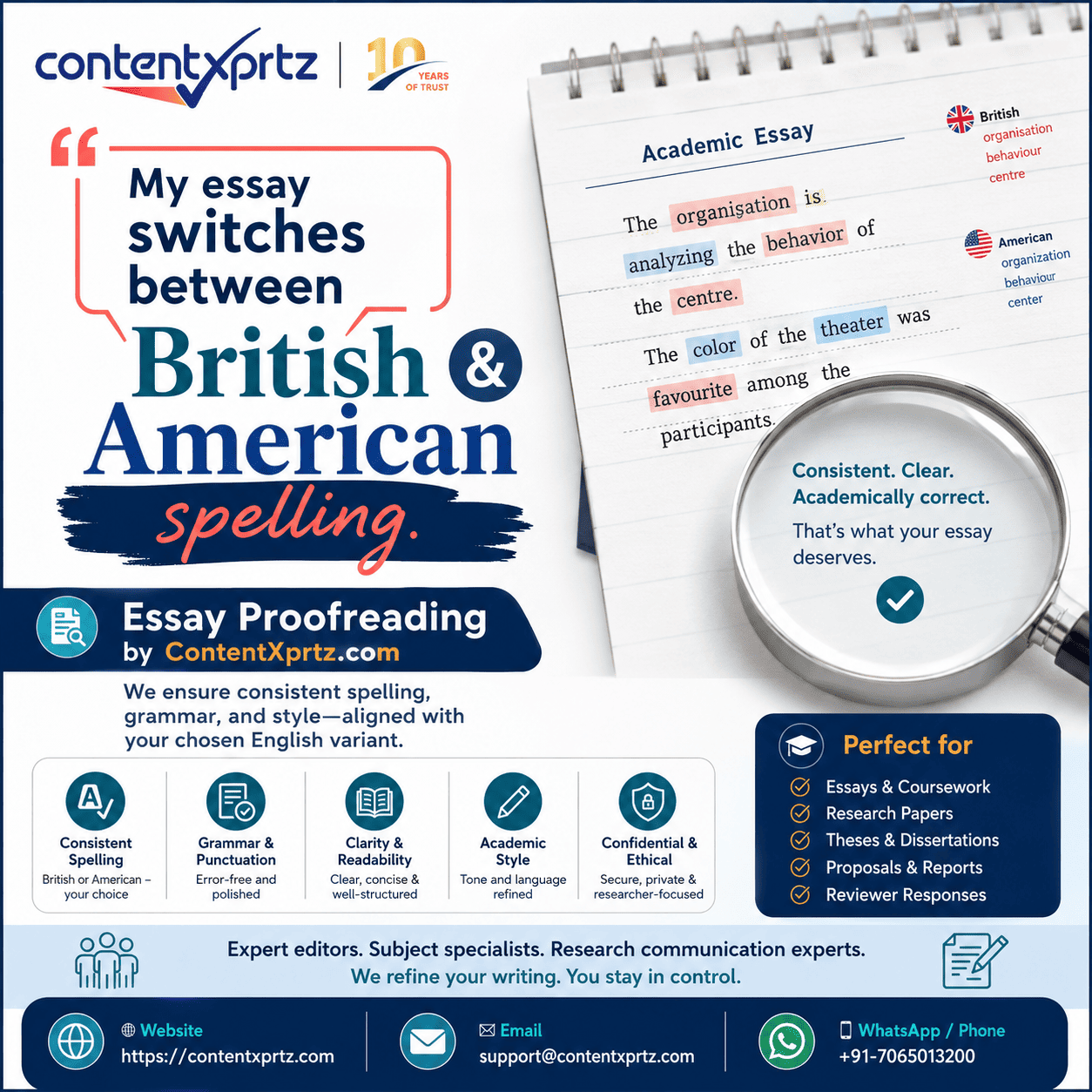 Qualitative research planning and academic editing guidance from Contentxprtz