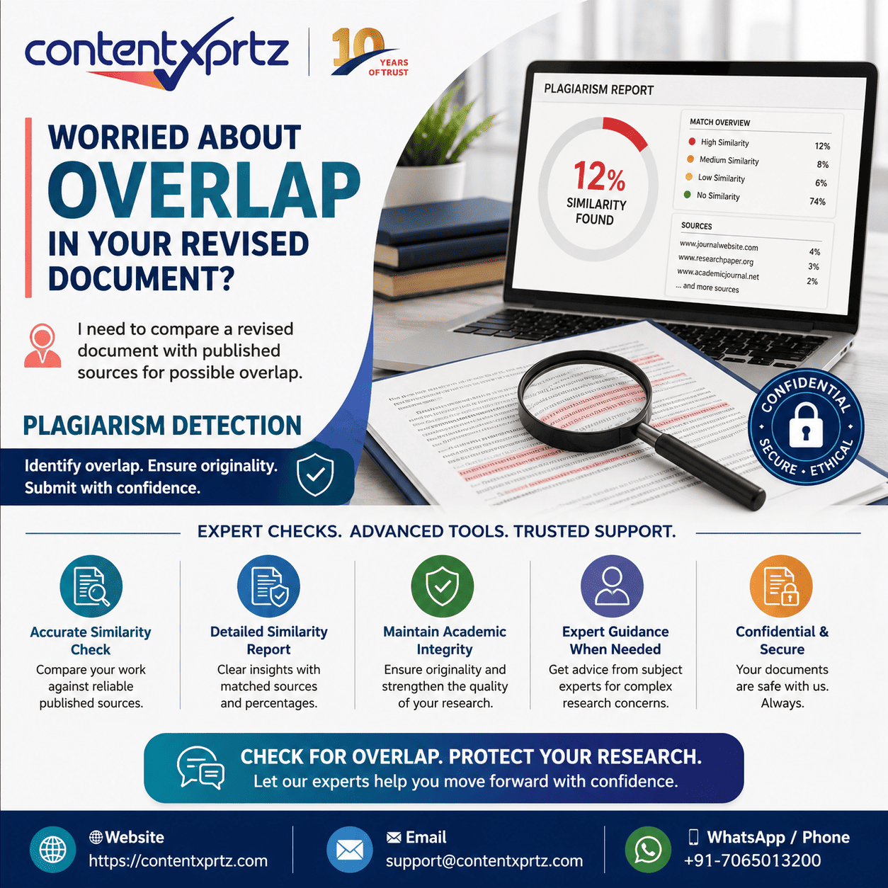 AI plagiarism checker guidance from Contentxprtz