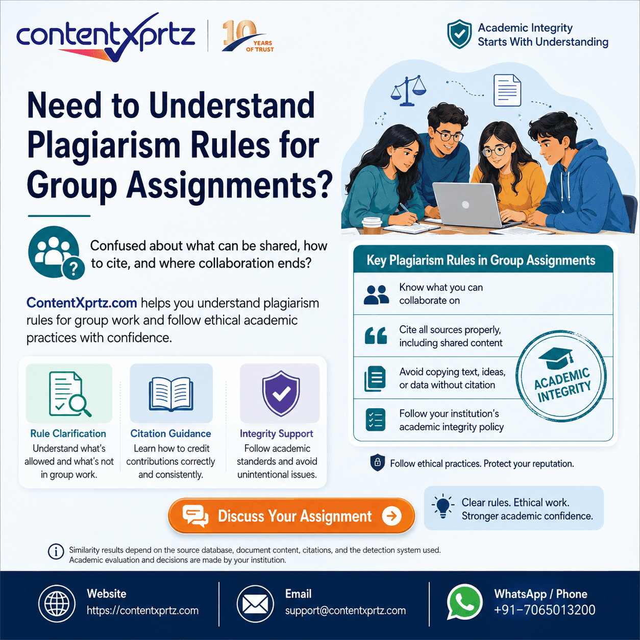 Plagiarism report guidance for students and researchers by Contentxprtz