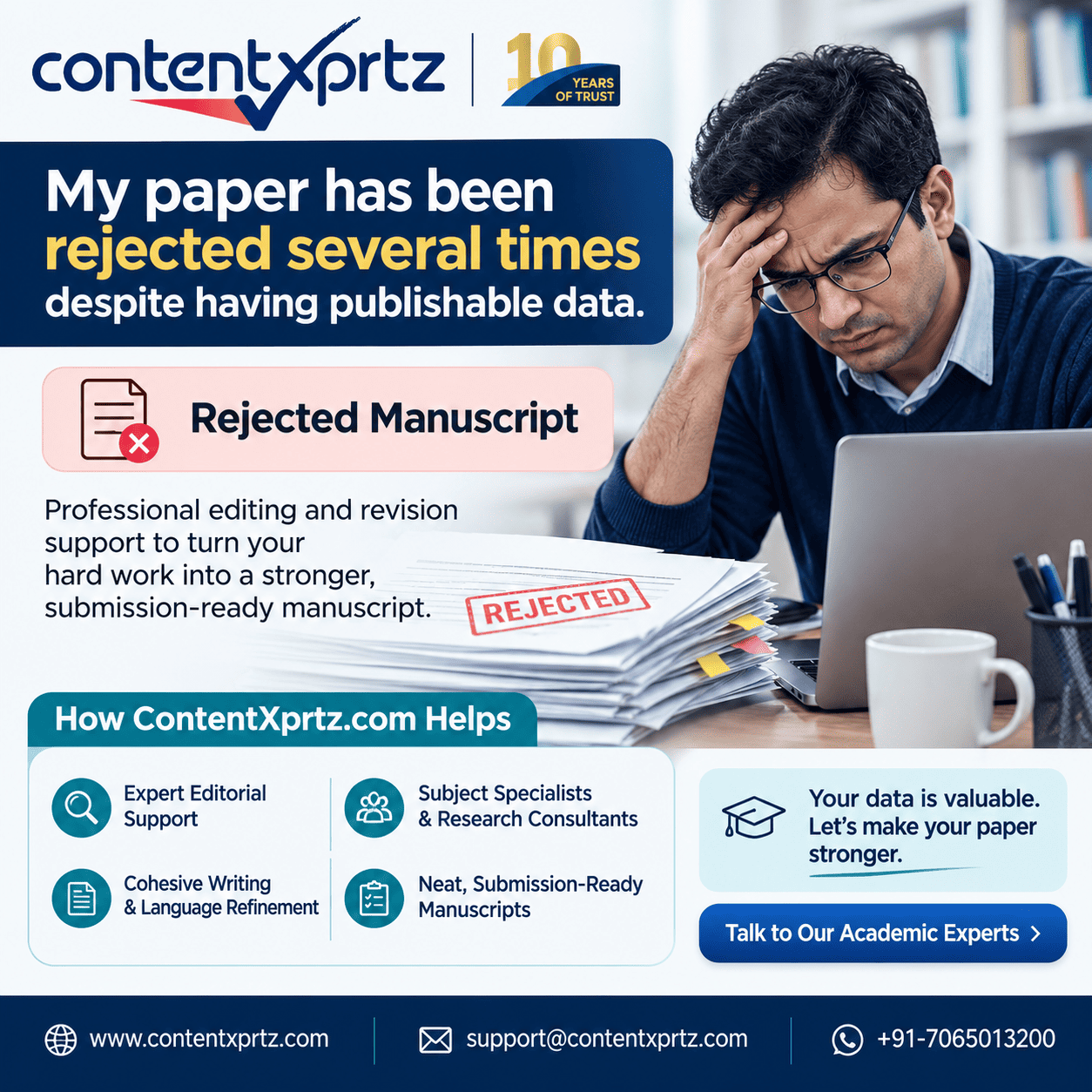 Science journal manuscript preparation and publication guidance from Contentxprtz