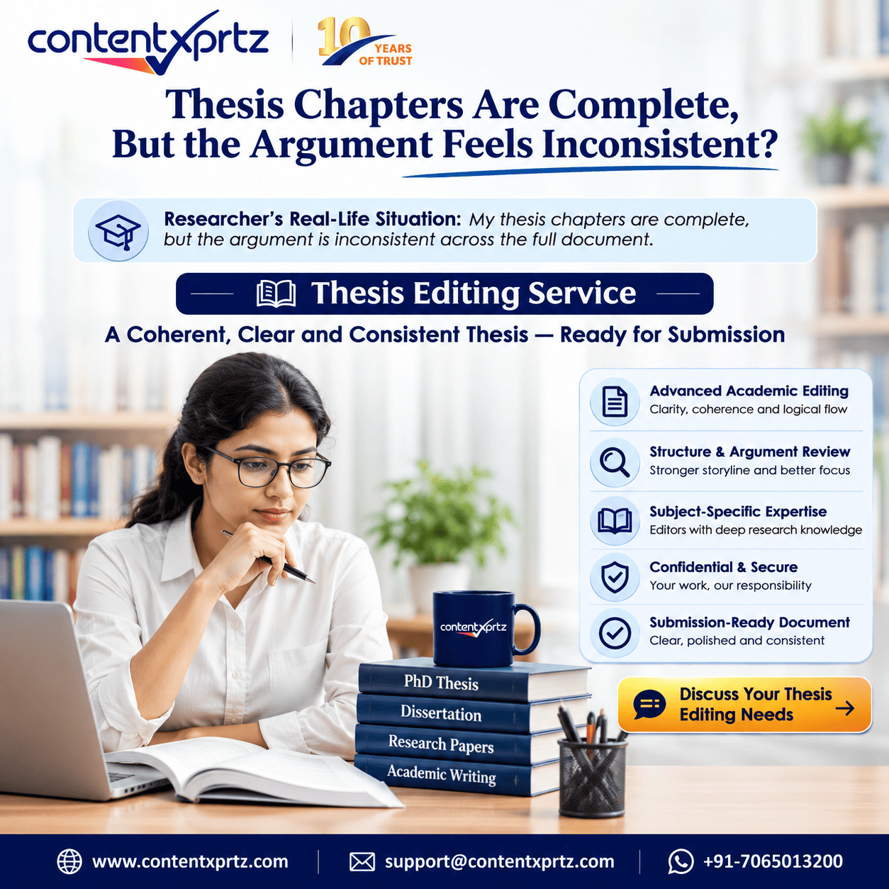 Thesis writing guide for researchers by Contentxprtz