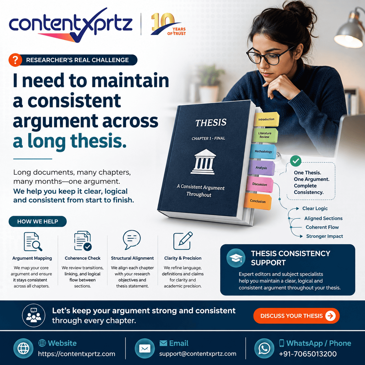 Thesis sentence writing guide for students and researchers by Contentxprtz