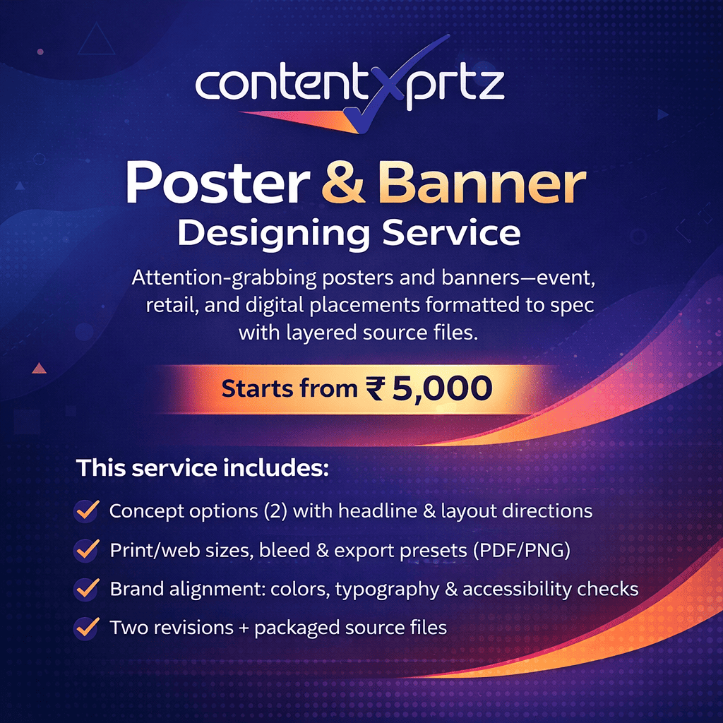 100. Poster & Banner Designing Service