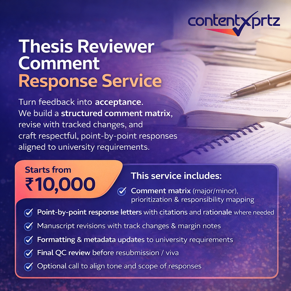 20. Thesis Reviewer Comment Response Service