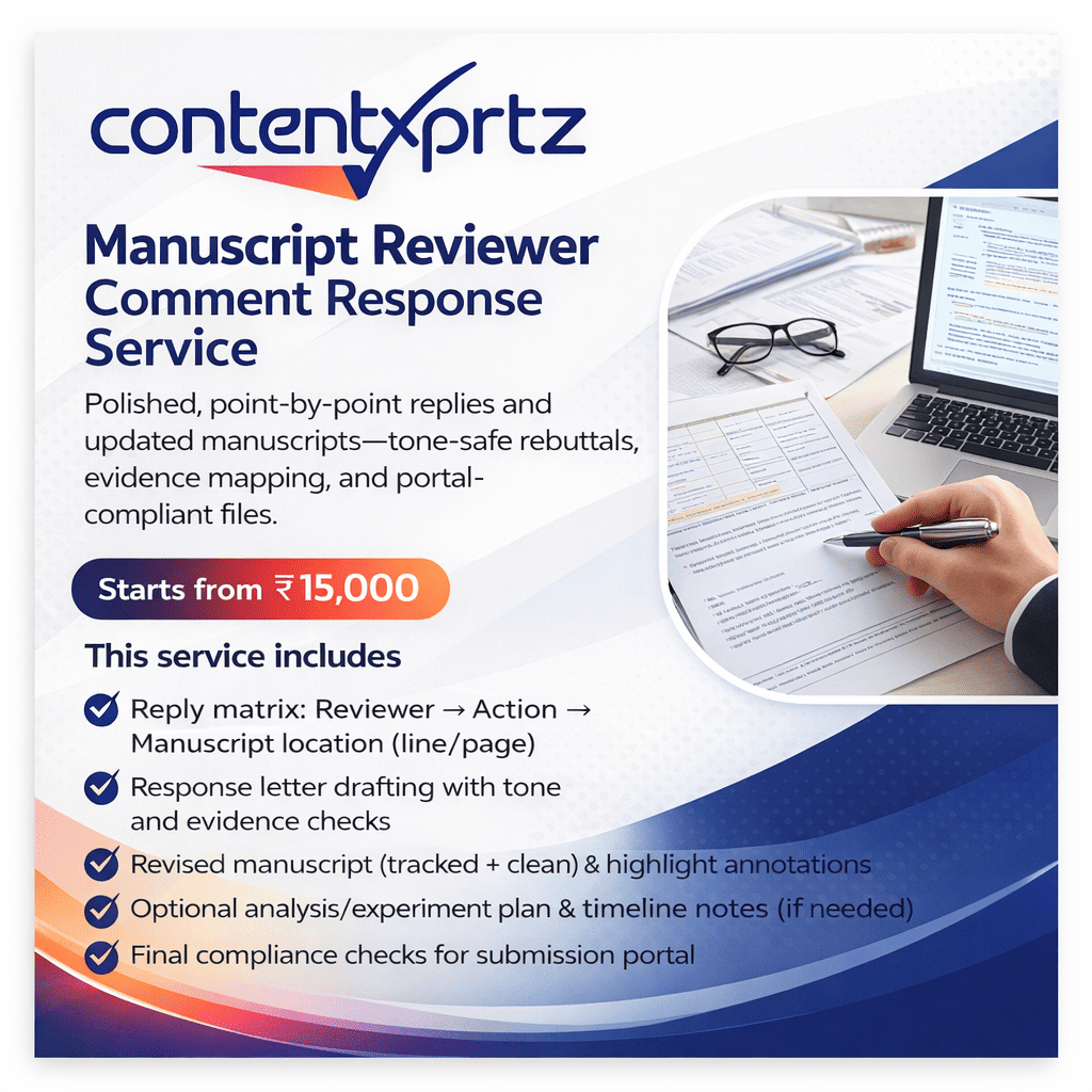 24. Manuscript Reviewer Comment Response Service