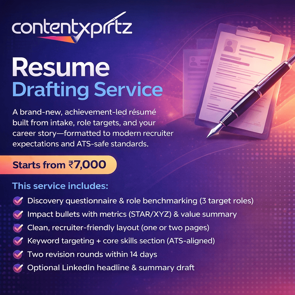 34. Resume Drafting Service