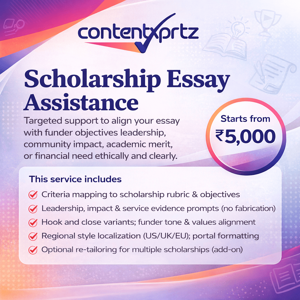 48. Scholarship Essay Assistance