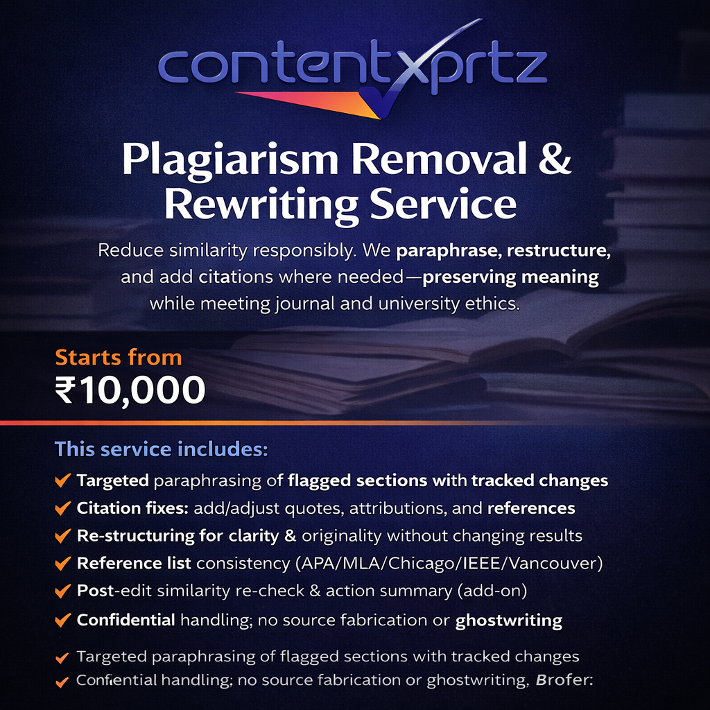 5. Plagiarism Removal & Rewriting Service