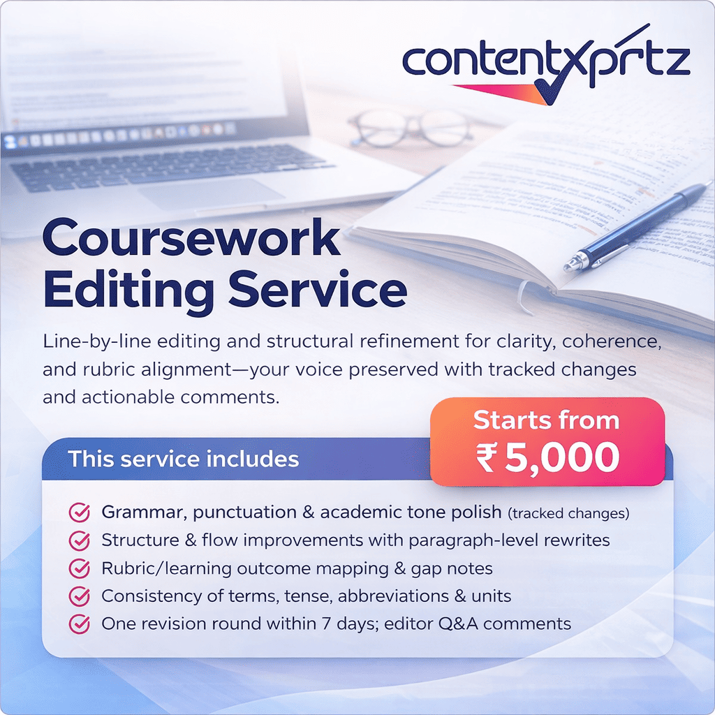 56. Coursework Editing Service