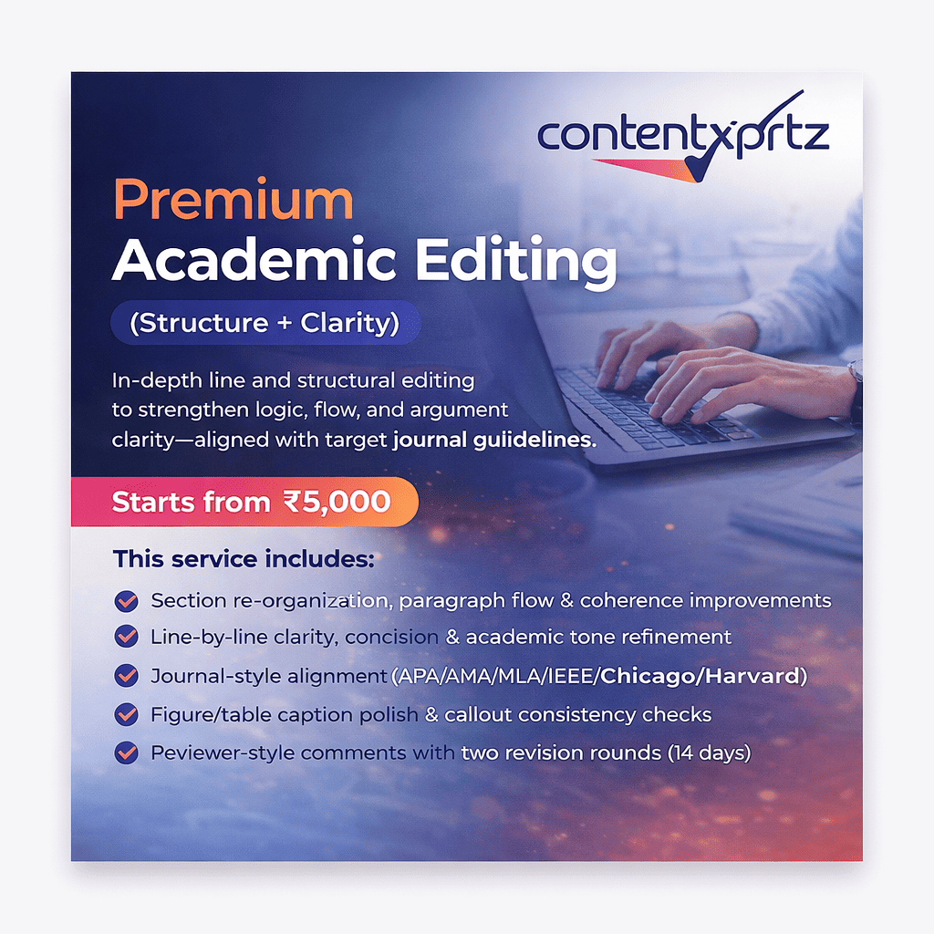 59. Premium Academic Editing (structure + clarity)