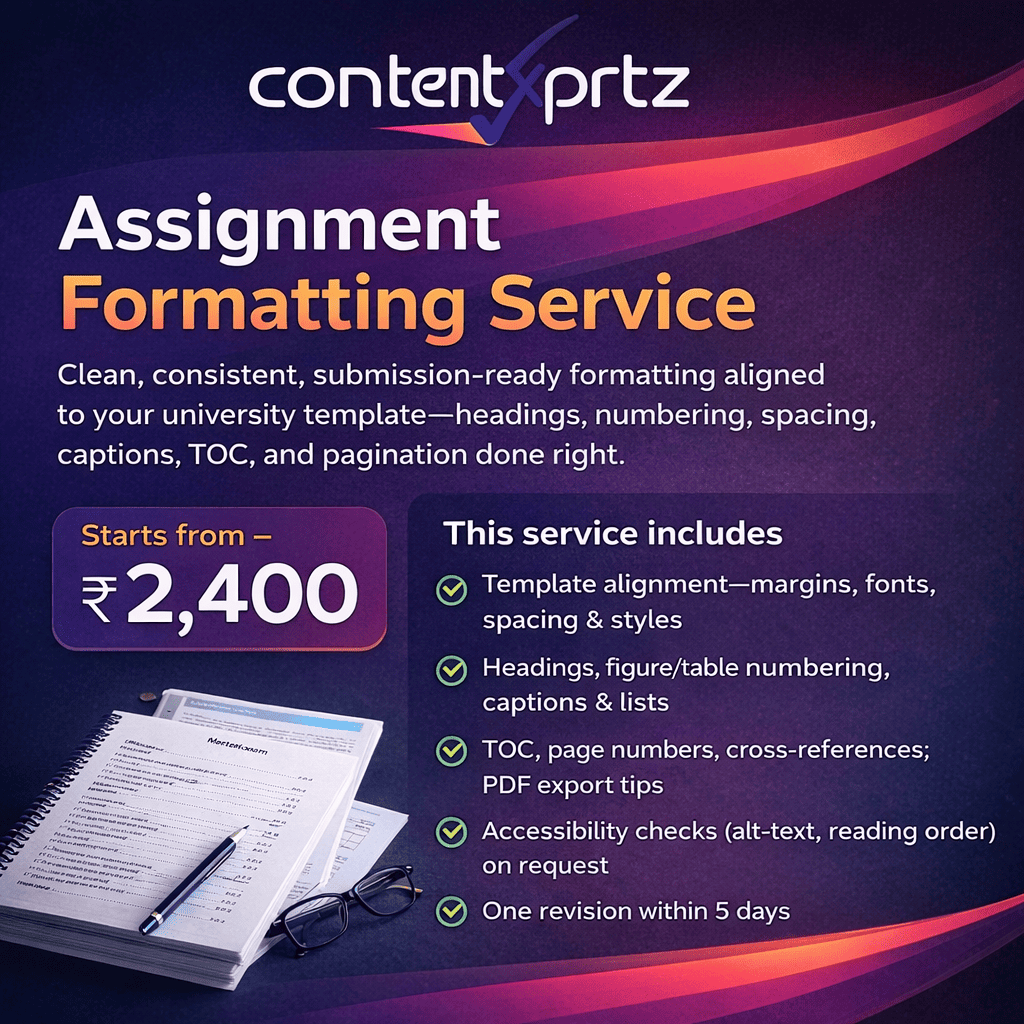 62. Assignment Formatting Service
