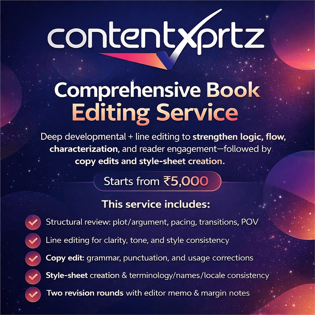70. Comprehensive Book Editing Service