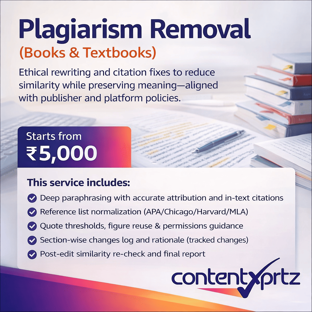 74. Plagiarism Removal (Books & Textbooks)