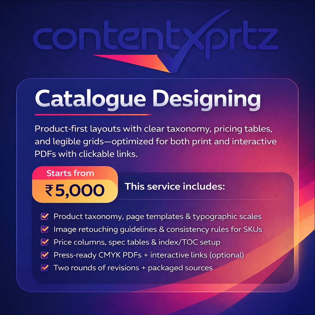 80. Catalogue Designing Service