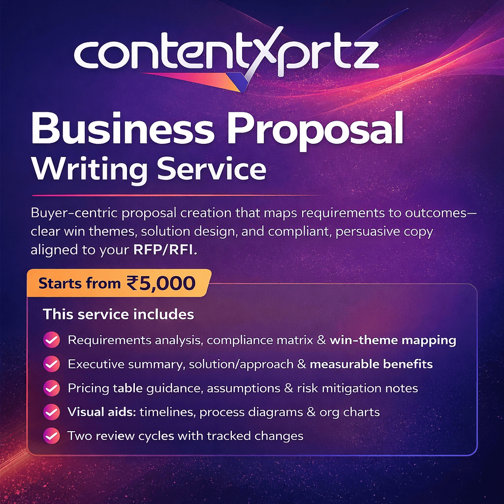 86. Business Proposal Writing Service