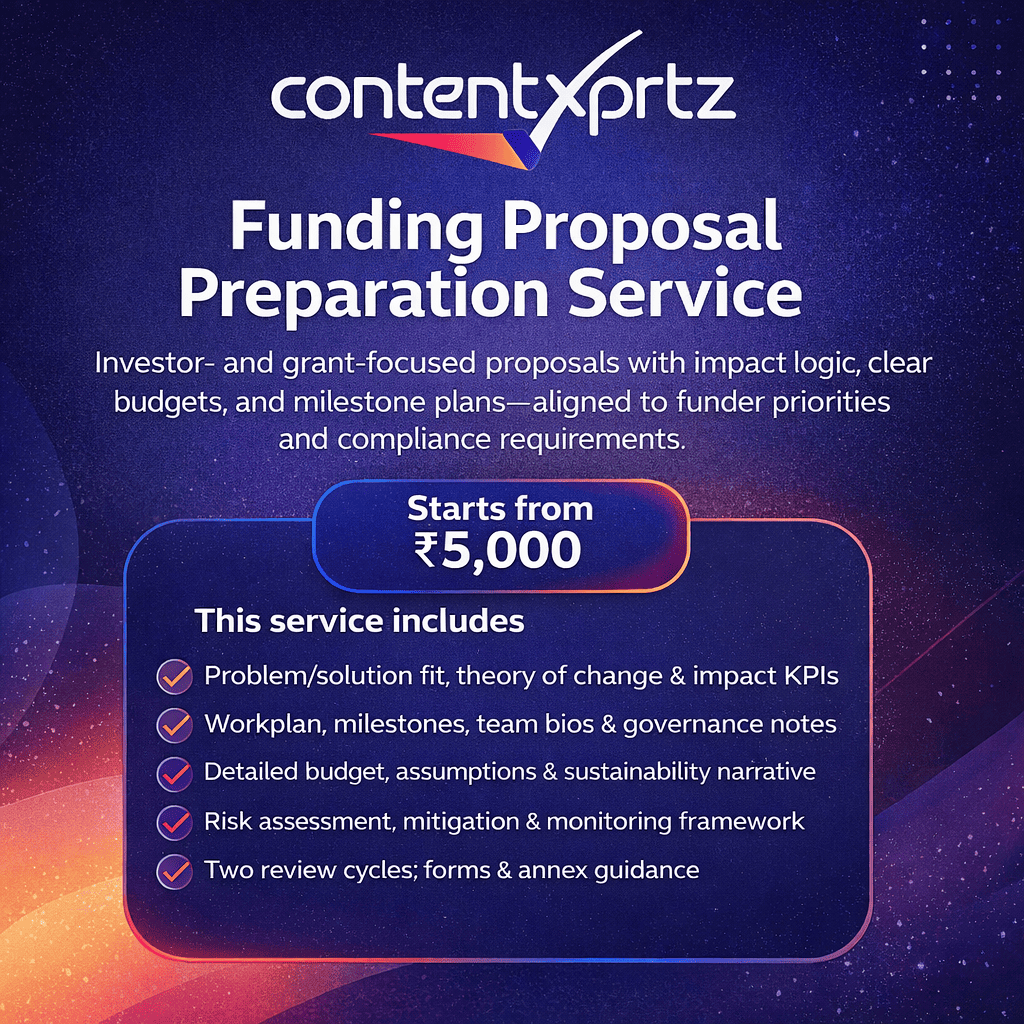 87. Funding Proposal Preparation Service