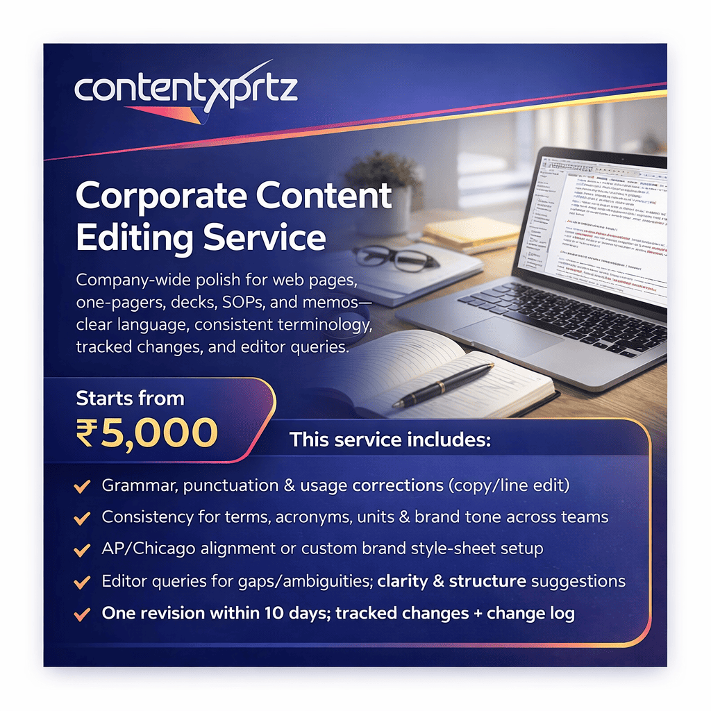 94. Corporate Content Editing Service