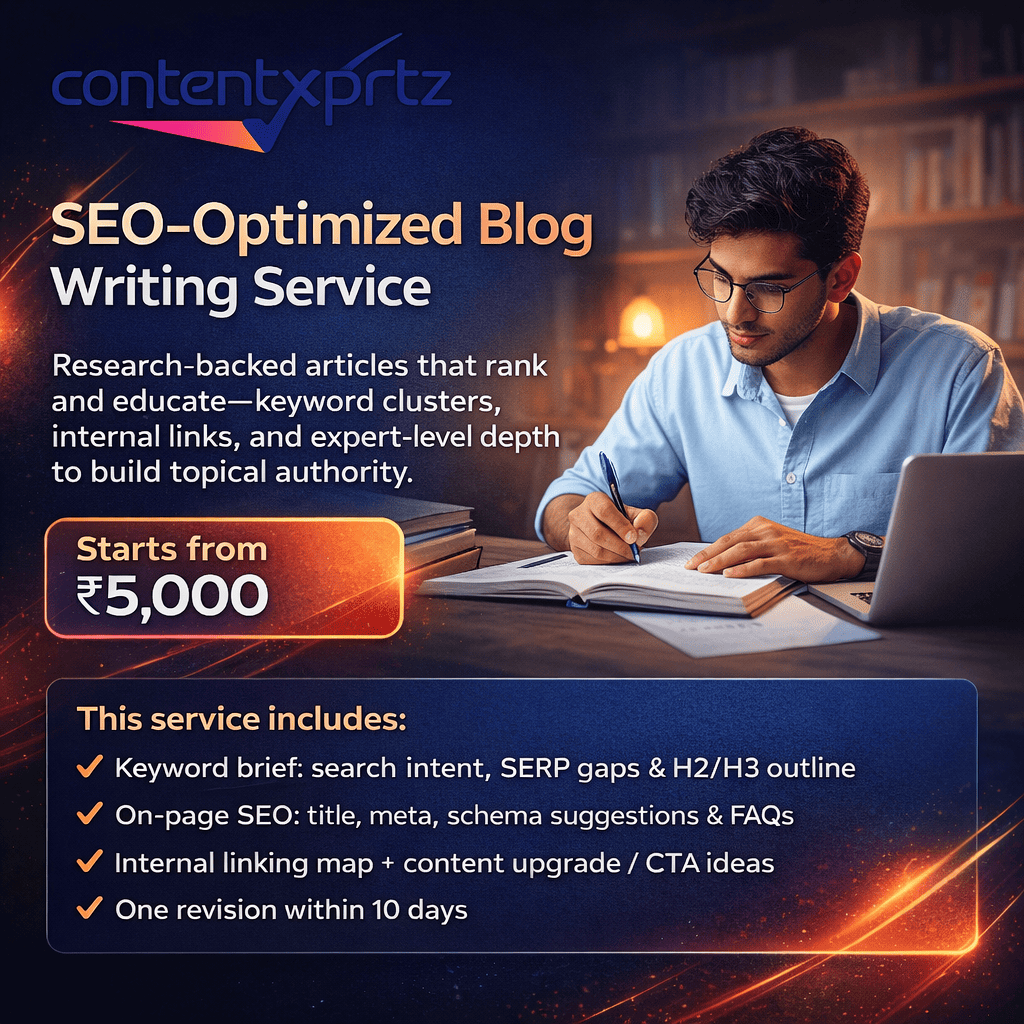 96. SEO-Optimized Blog Writing Service