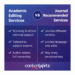 Academic Editing Services vs Journal Recommended Services