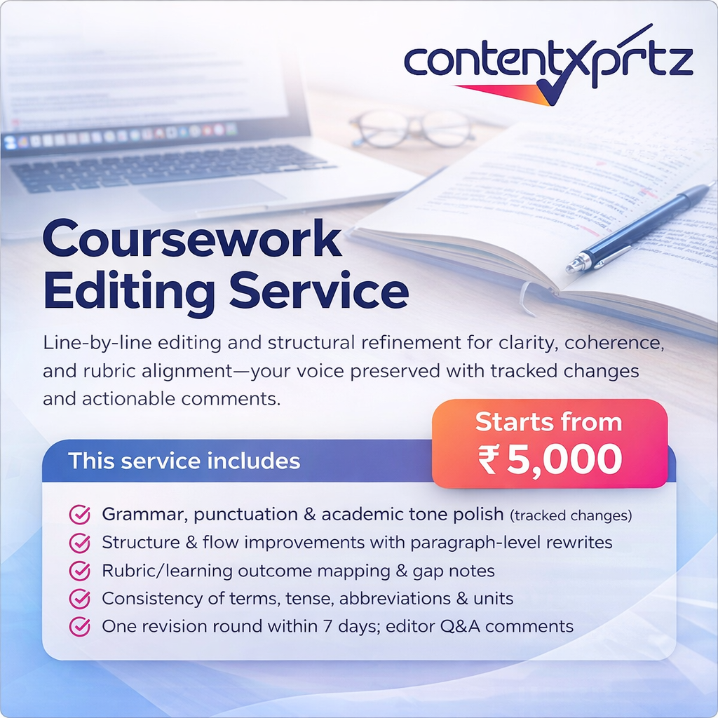 Coursework Editing Service